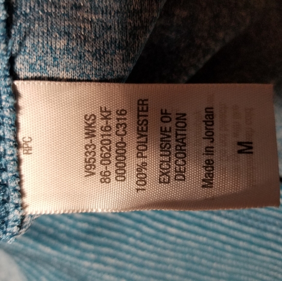 CHAMPION DUO DRY teal blue green 1/2 zip top - Picture 7 of 7